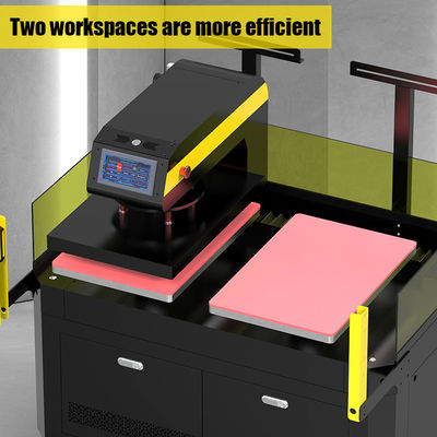 Double Station Fully Automatic DTF Heat Transfer Film Heat Press Machine