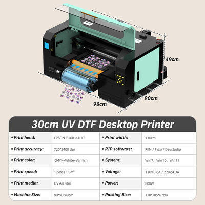 A3 UV DTF Printer UV Sticker Printer PET Film Transfer Printing Machine for Glass